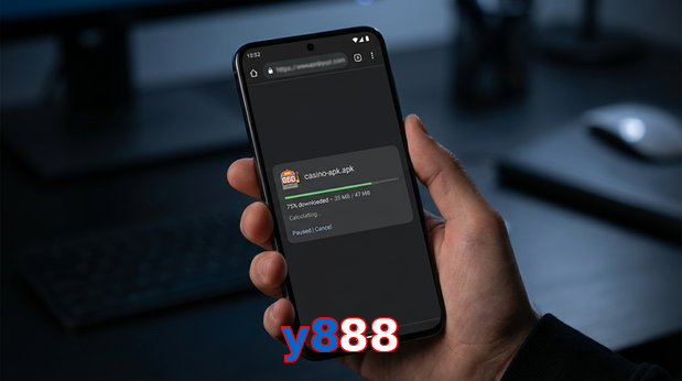 Main screen of Y888 apk page for PK players